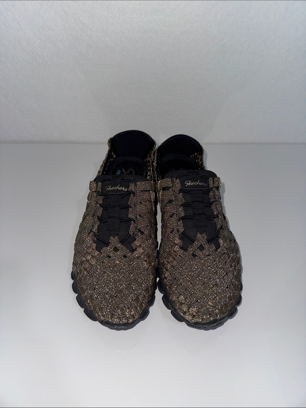 Skechers Memory Foam Bronze Metallic Woven Slip On Shoes Womens 6.5 - Picture 6 of 6